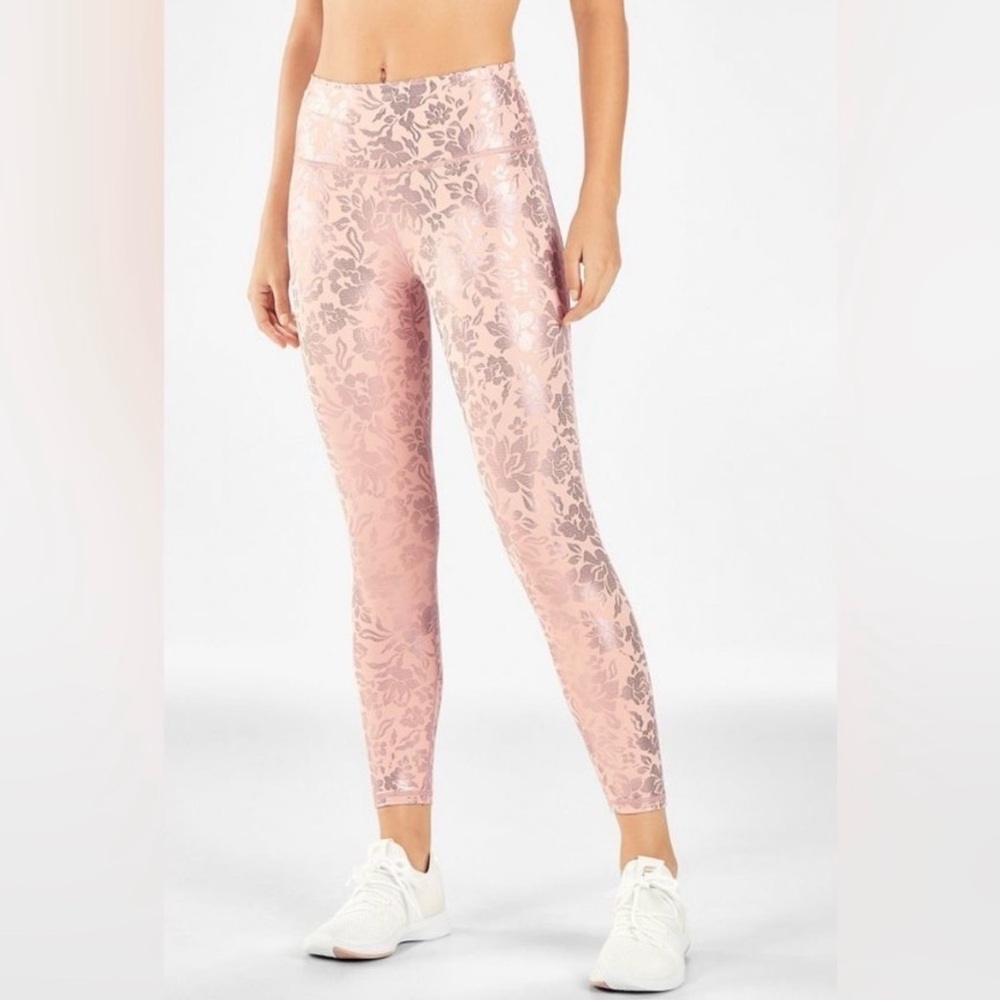 Fabletics Oasis Pure Luxe High Waisted Floral Foil 7/8 Legging